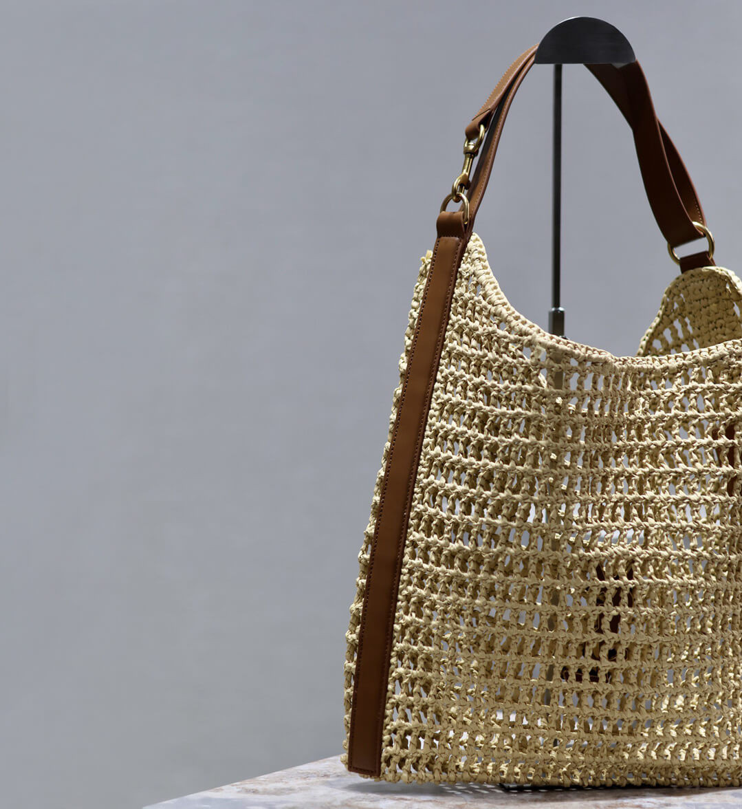 Saint Laurent Oxalis Bag in Raffia Macrame 781289