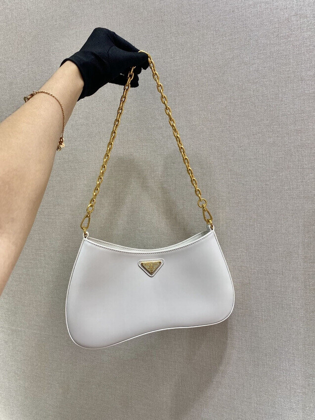 Prada Leather Chain Hobo Bag 1BC148