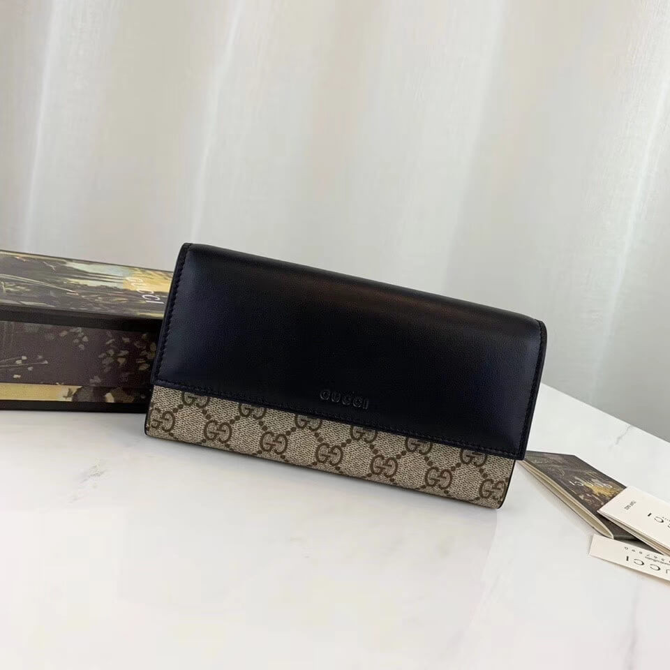 Gucci GG Supreme Continental Wallet 410100
