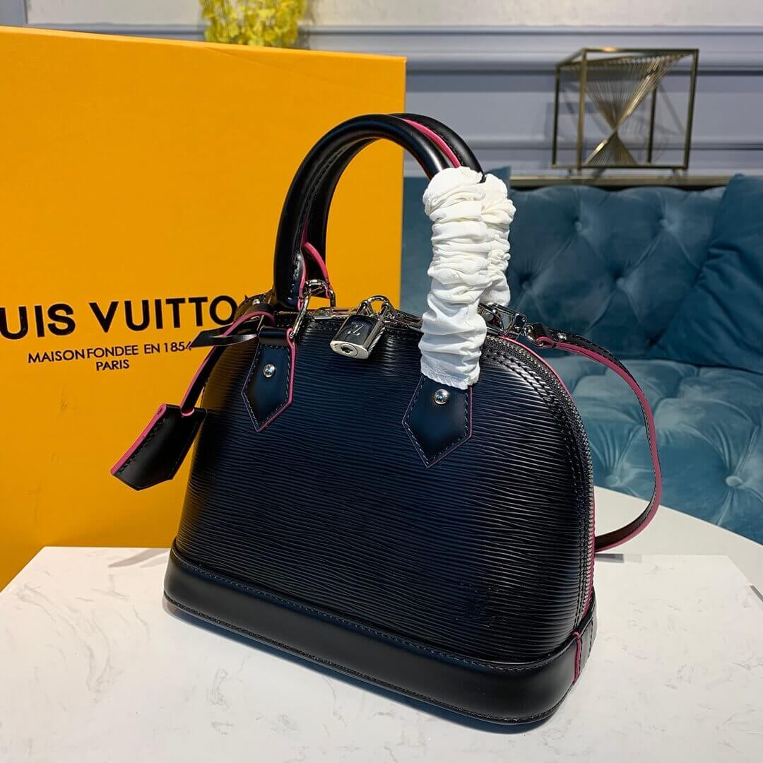 Louis Vuitton Epi Leather Alma BB M40302 Black/Pink