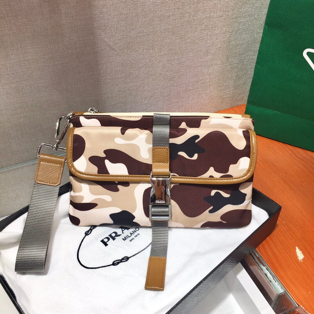 Prada Nylon Clutch Camouflage Print 2VH011