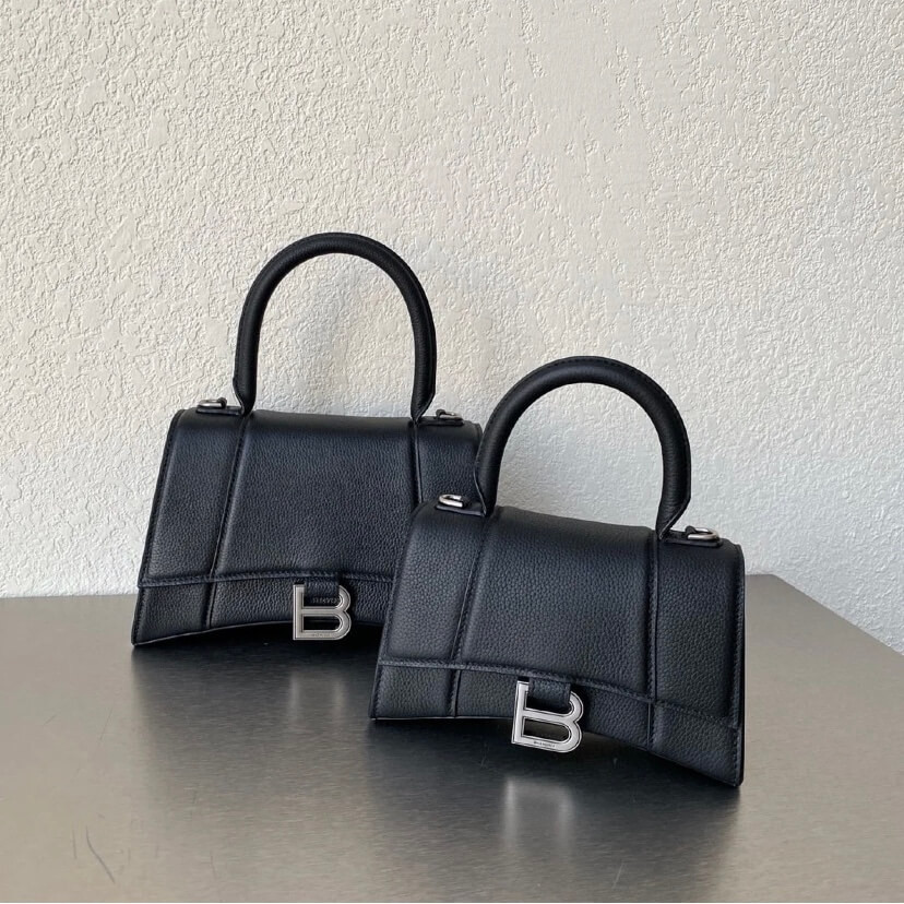 Balenciaga Hourglass XS Textured-Leather Tote