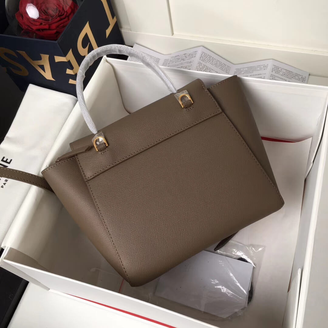 Celine Micro Belt Bag In Grained Calfskin 189153 Dune