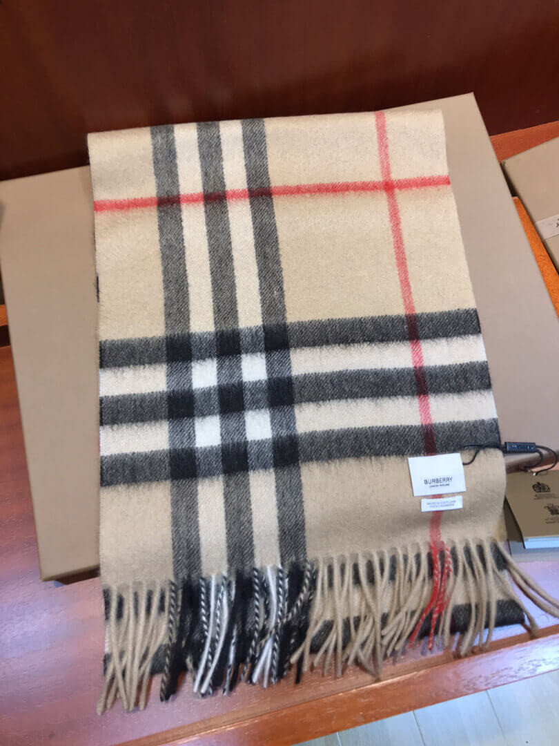 Burberry The Classic Check Cashmere Scarf 80181731 Beige