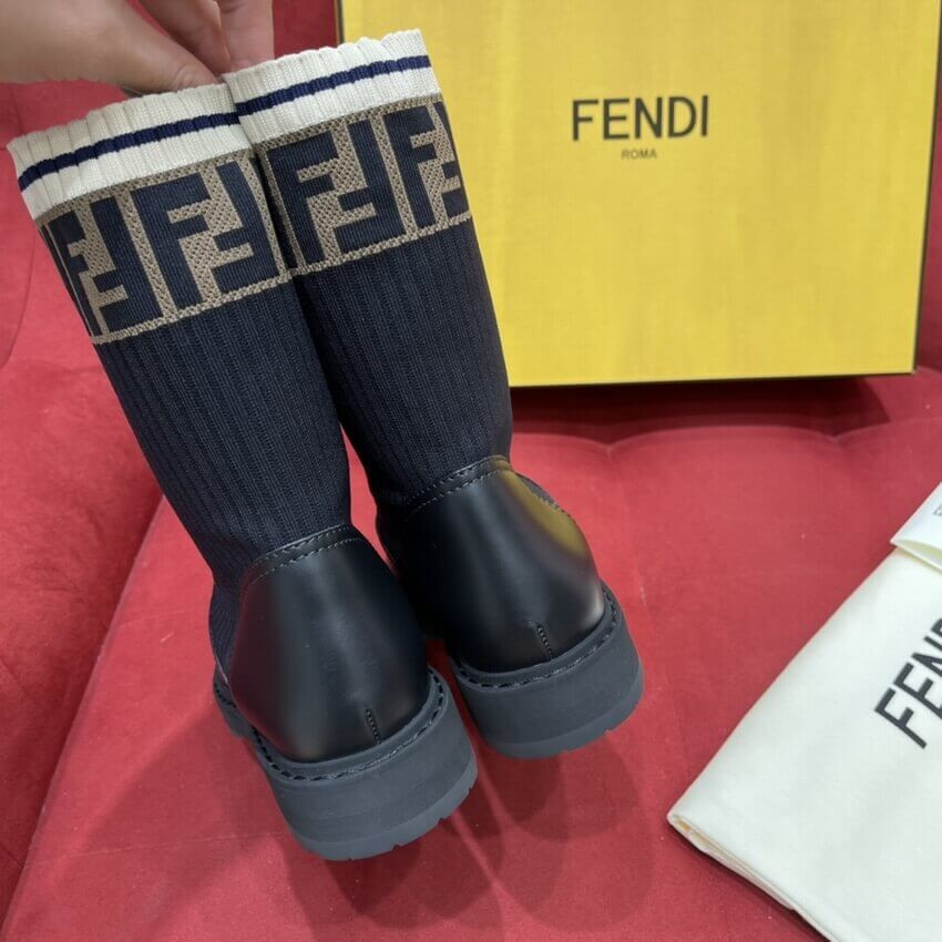Fendi Rockoko Chelsea Sock Combat Boot