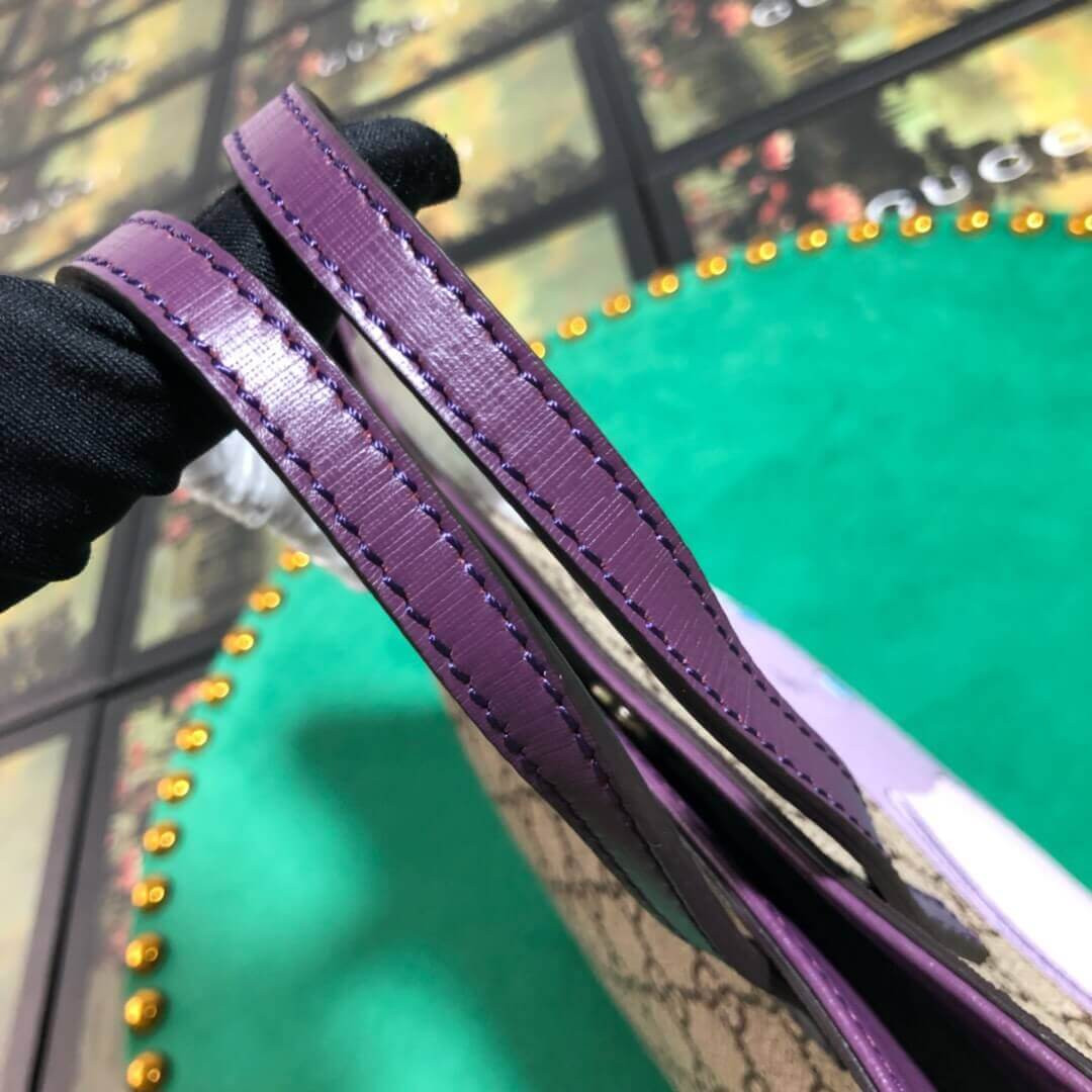 Gucci Childrens Dumbo Print Tote 410812 Purple