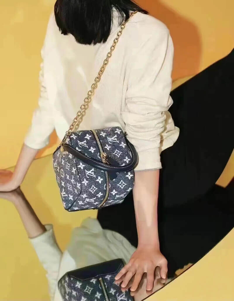 Louis Vuitton Denim Jacquard Textil Square Bag M59611