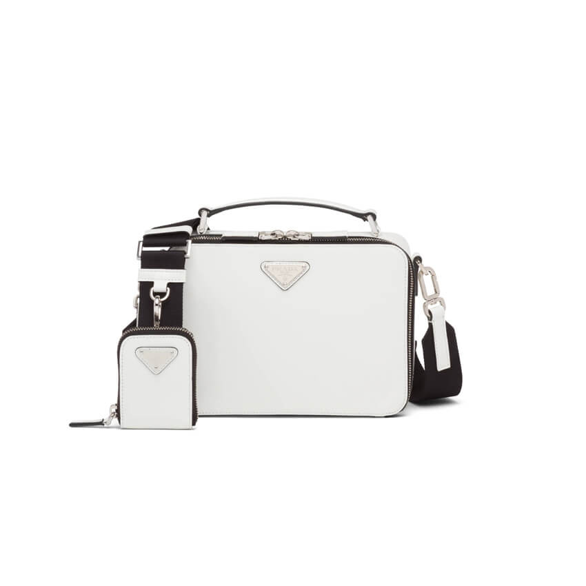 Prada Brique Saffiano Leather Cross-Body Bag 2VH069