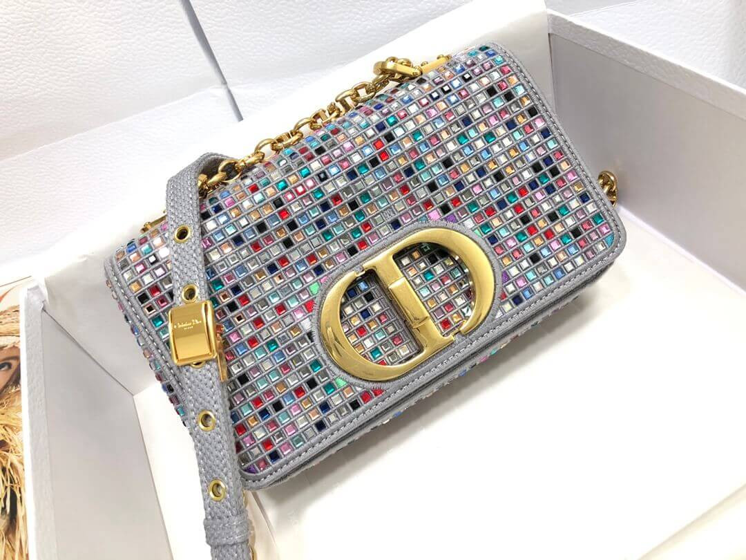 Dior Small Caro Bag Multicolor Embroidery With Crystals M9241