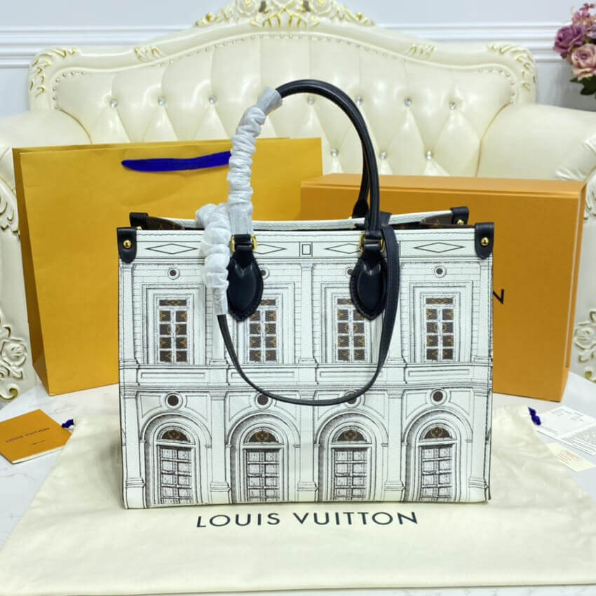 Louis Vuitton Printed Matte Calf Leather Onthego MM M59264