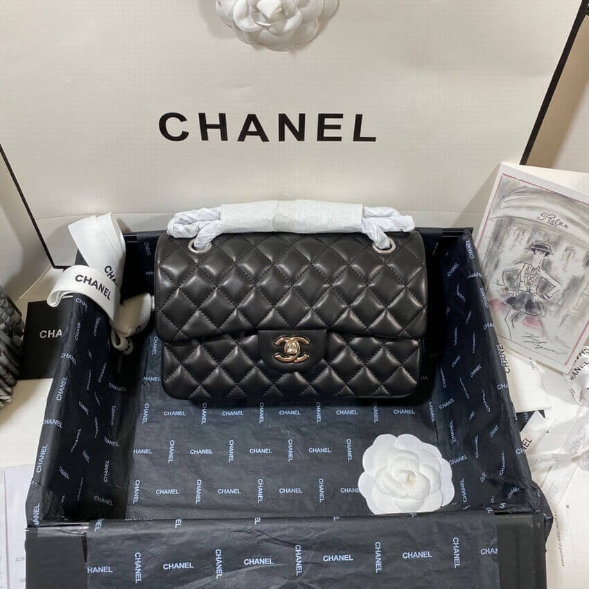 Chanel Small Classic Double Flap Bag A01113 in Lambskin