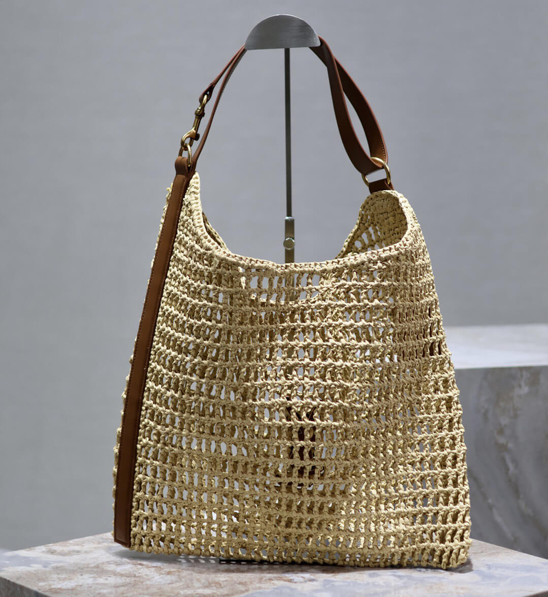 Saint Laurent Oxalis Bag in Raffia Macrame 781289