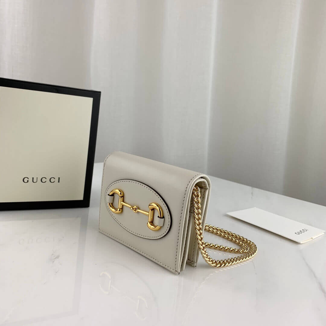 Gucci 1955 Horsebit Leather With Chain Wallet 623180