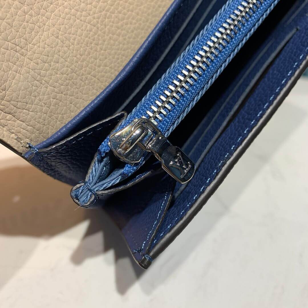 Louis Vuitton Lockme II Wallet M62350 Beige/Blue