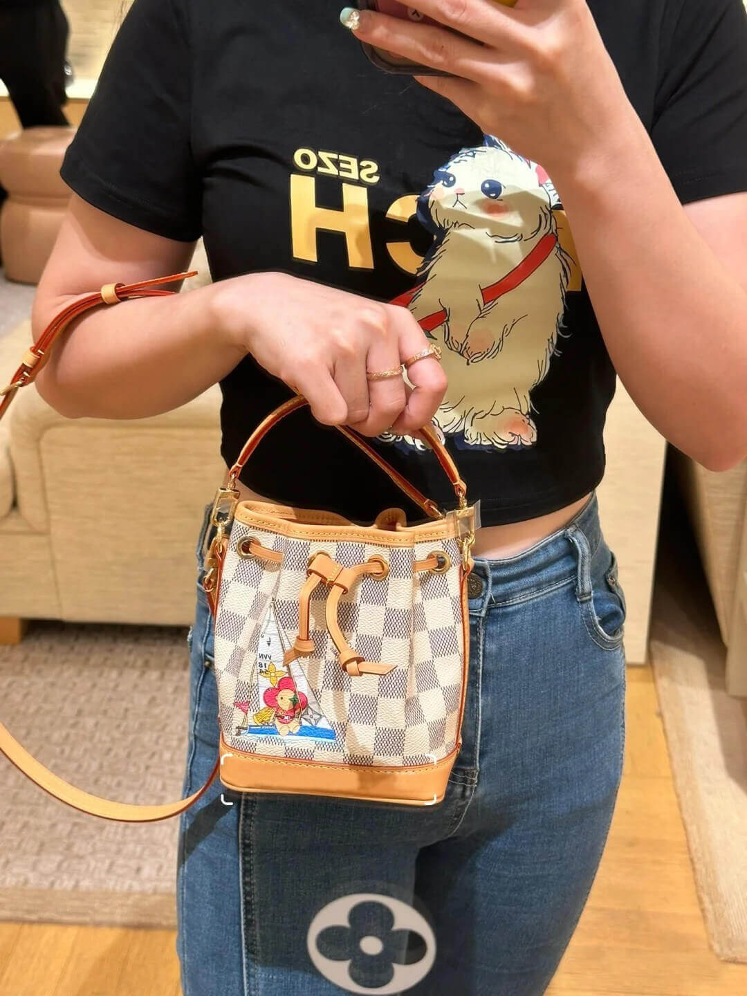 Louis Vuitton Nano Noe N40511 with Vivienne Print