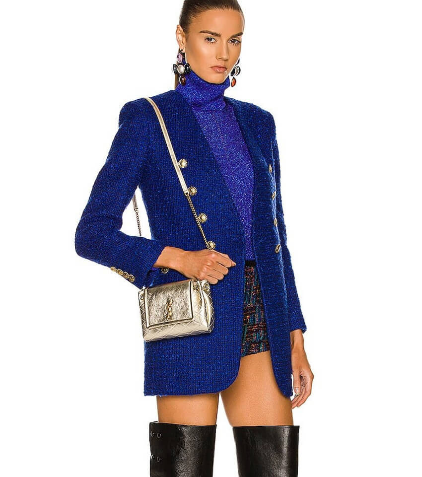 Saint Laurent Nolita Mini Leather Shoulder Bag 672738 Champagne Gold