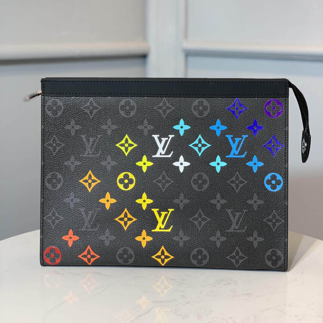 Louis Vuitton Monogram Eclipse Multicolor Pochette Voyage MM M61692
