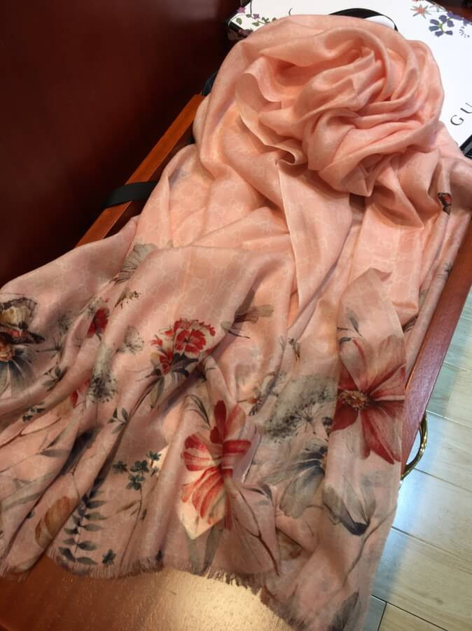 Gucci GG Blooms Print Scarf 499225