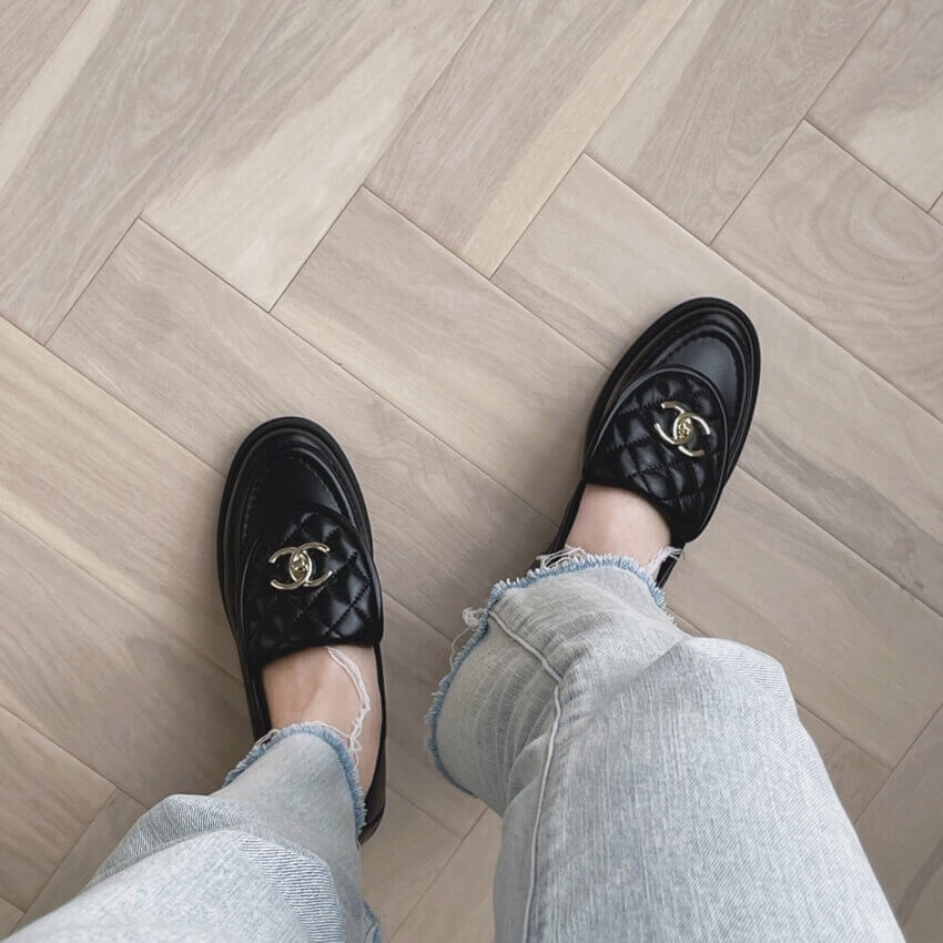 Chanel Black Lambskin Loafer G36646