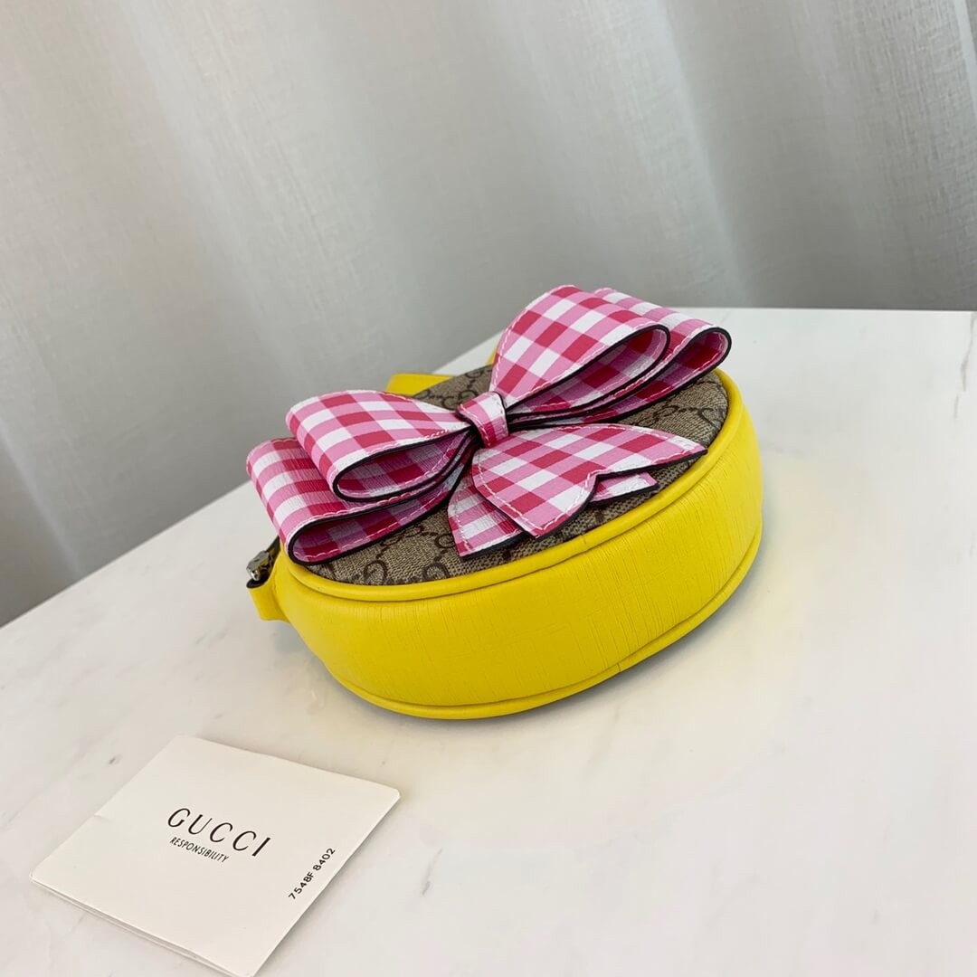 Gucci Childrens Check Bow GG Messenger 478294