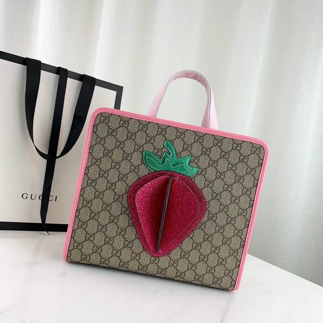 Gucci Childrens GG 3-D Strawberry Tote 630589
