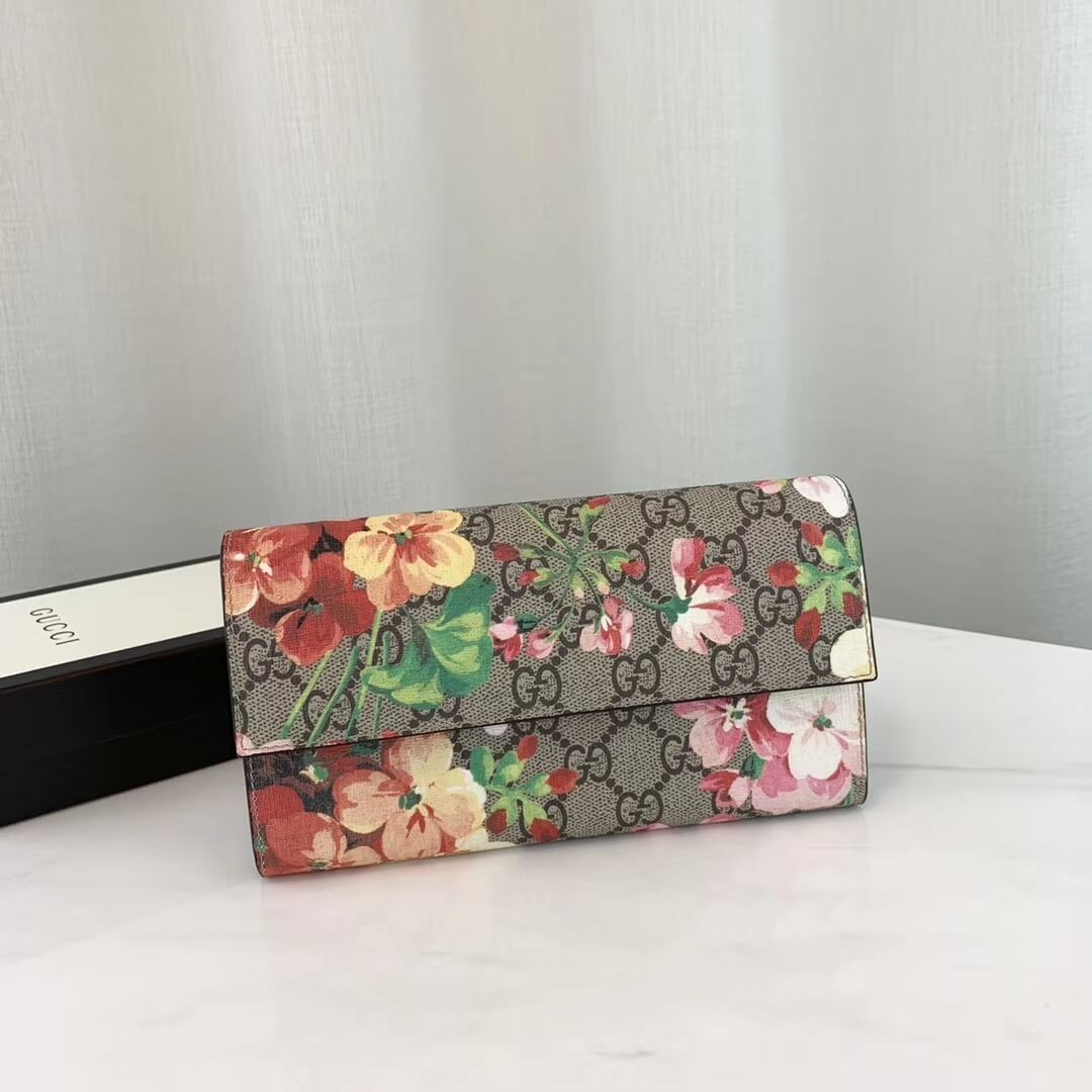 Gucci GG Blooms Continental Wallet 404070