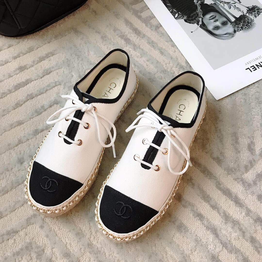 Chanel Tweed Lace-Ups G36140