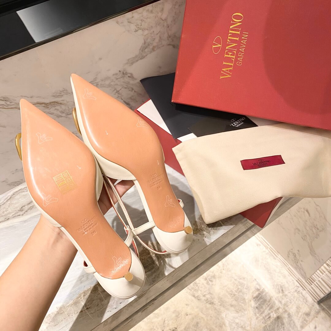 Valentino Garavani Vlogo Calfskin Slingback Pump 50mm SW2S0Q70