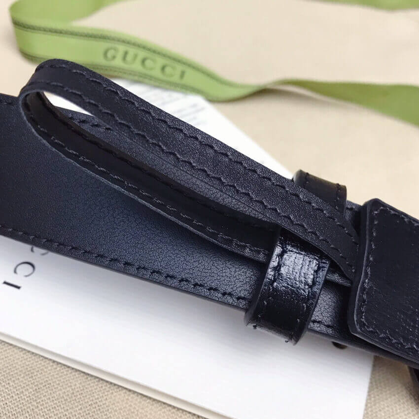 Gucci GG Marmont 30mm Thin Belt 414516 Black
