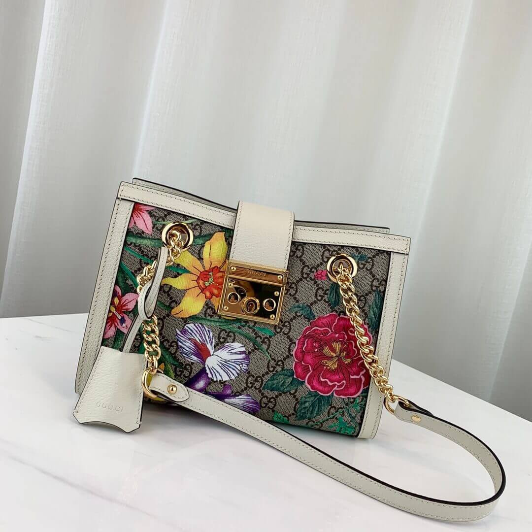 Gucci Padlock GG Flora Small Shoulder Bag 498156