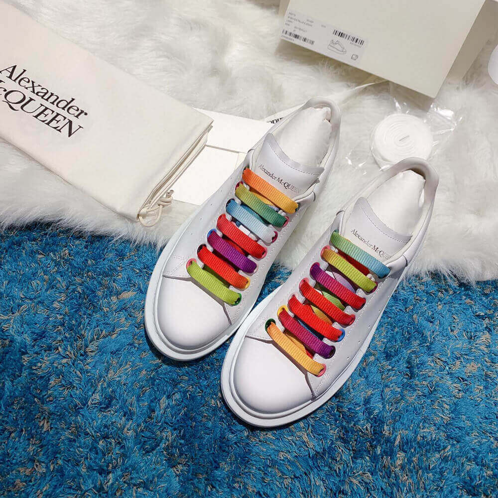 Alexander McQueen Oversized Sneaker With Rainbow Laces 5537