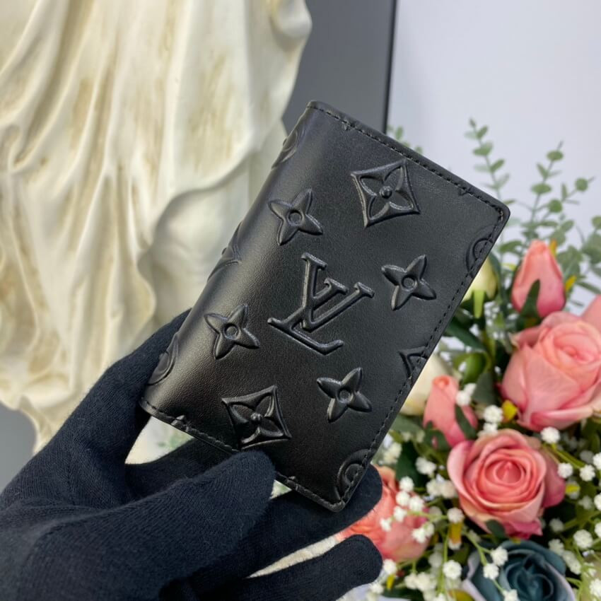 Louis Vuitton Monogram Seal Cowhide Leather Slender Pocket Organiser M80508