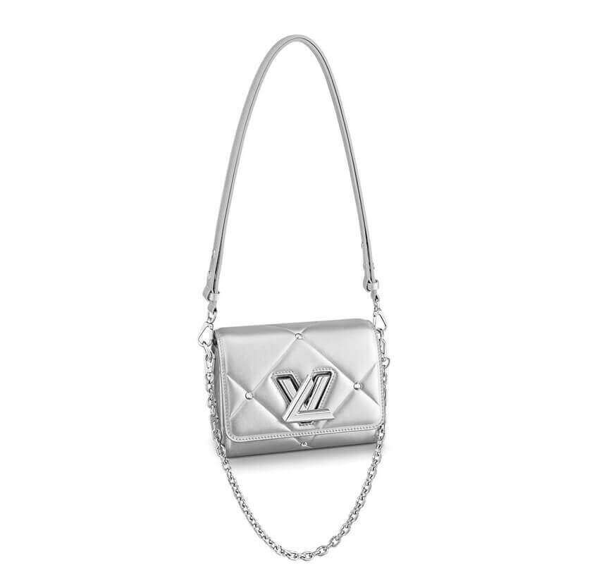Louis Vuitton Sheepskin Leather Twist PM M59031 Argent