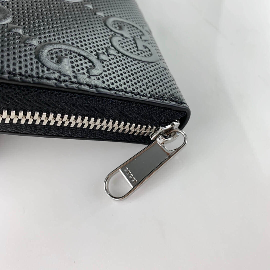 Gucci GG Embossed Zip Around Wallet 625558