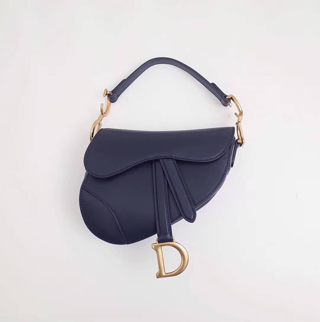 Christian Dior Smooth Calfskin Mini Saddle Bag M0447