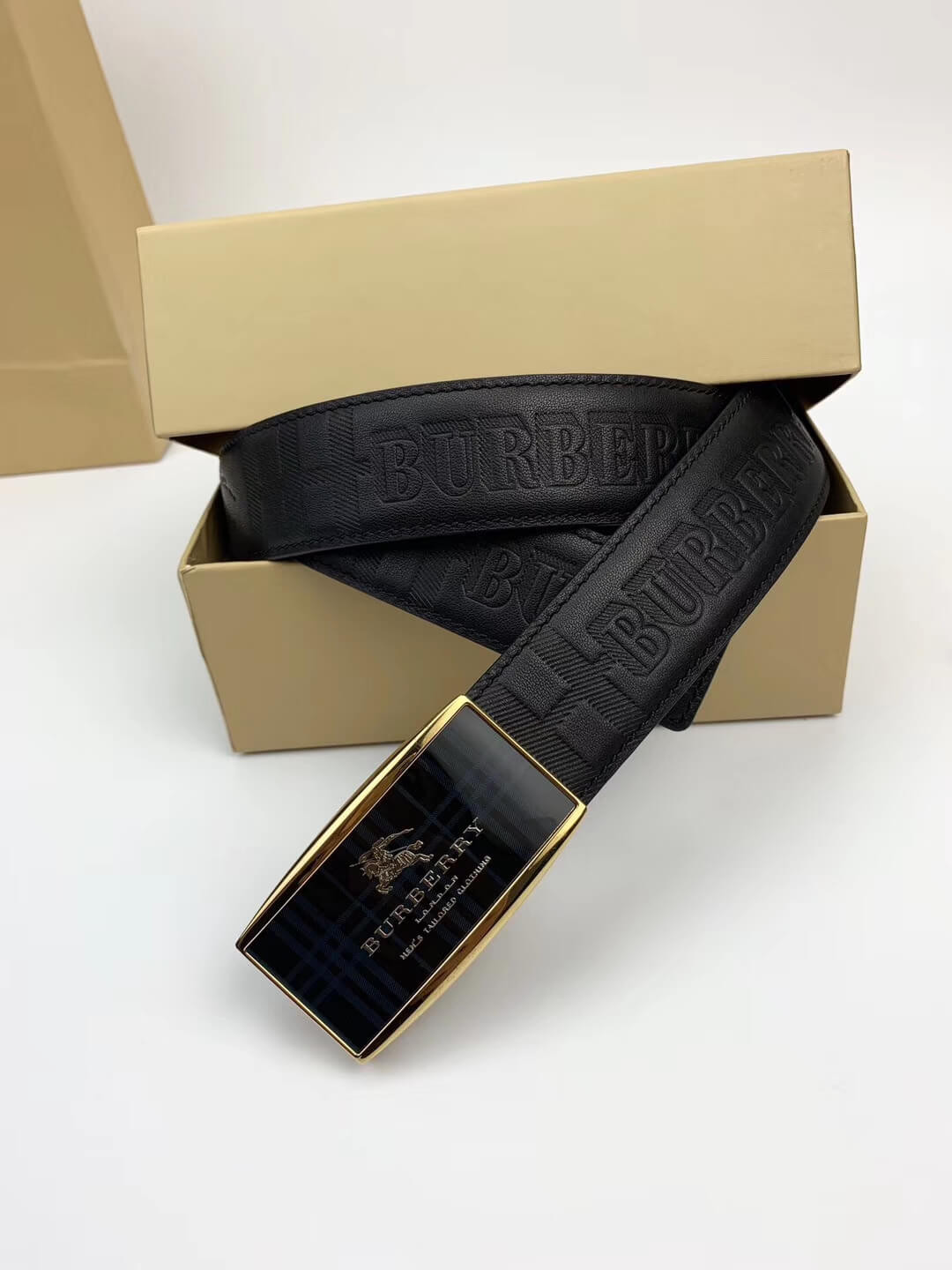 Burberry London Check Leather Belt 40749