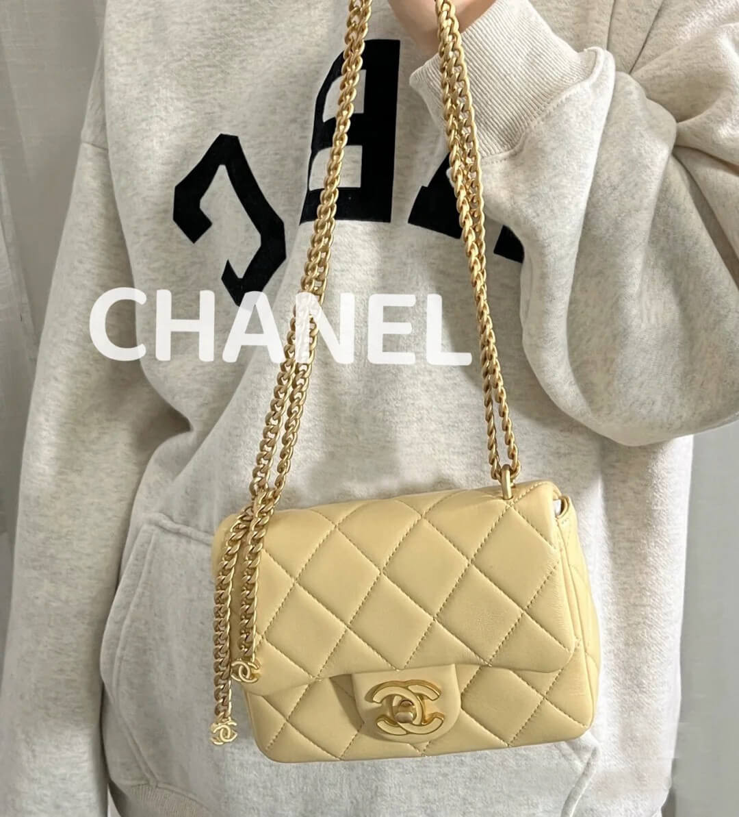 Chanel Mini Flap Bag in Lambskin with Enamel CC AS3113