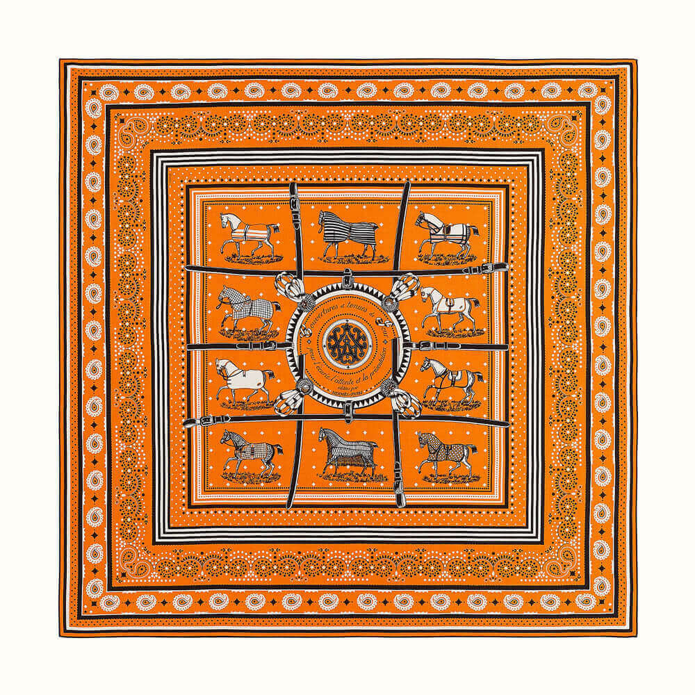 Hermes Couvertures Et Tenues De Jour Bandana Shawl 140 H243507