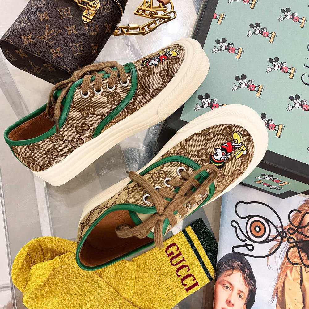 Gucci GG Disney x Gucci Low-Top Sneaker 875604 Green