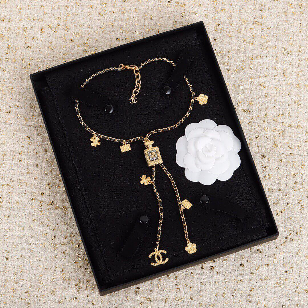 Chanel Perfume Bottle Necklace AB4393