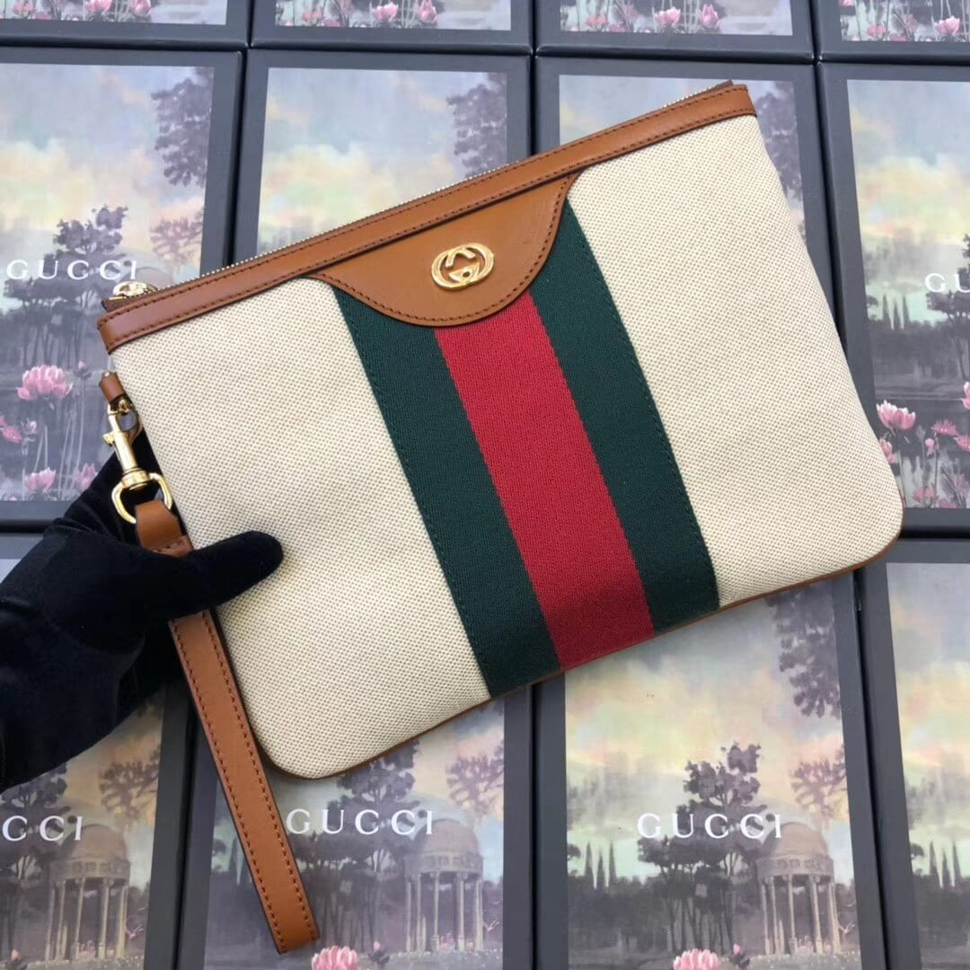 Gucci Canvas Vintage Web Pouch 449479
