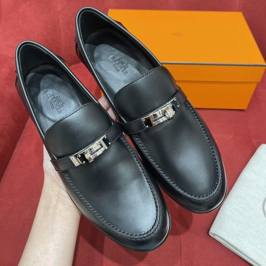 Hermes Calfskin Kelly Destin Loafer H212114 Black