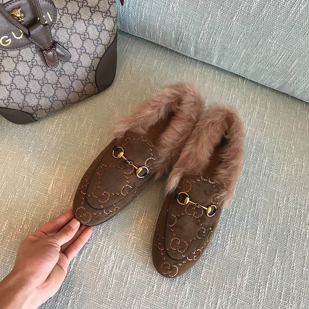 Gucci Princetown GG Velvet loafer 448656