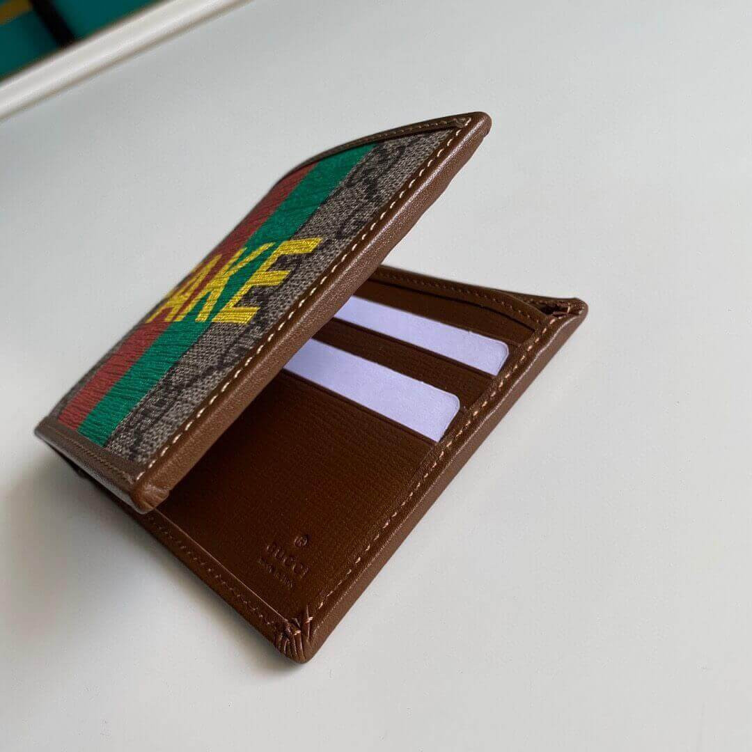 Gucci Fake/Not Print Billfold Wallet 636166