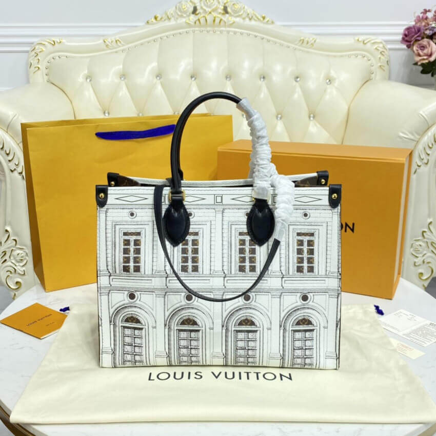 Louis Vuitton Printed Matte Calf Leather Onthego MM M59264