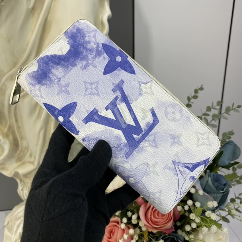 Louis Vuitton Blue Zippy Wallet Vertical M80499