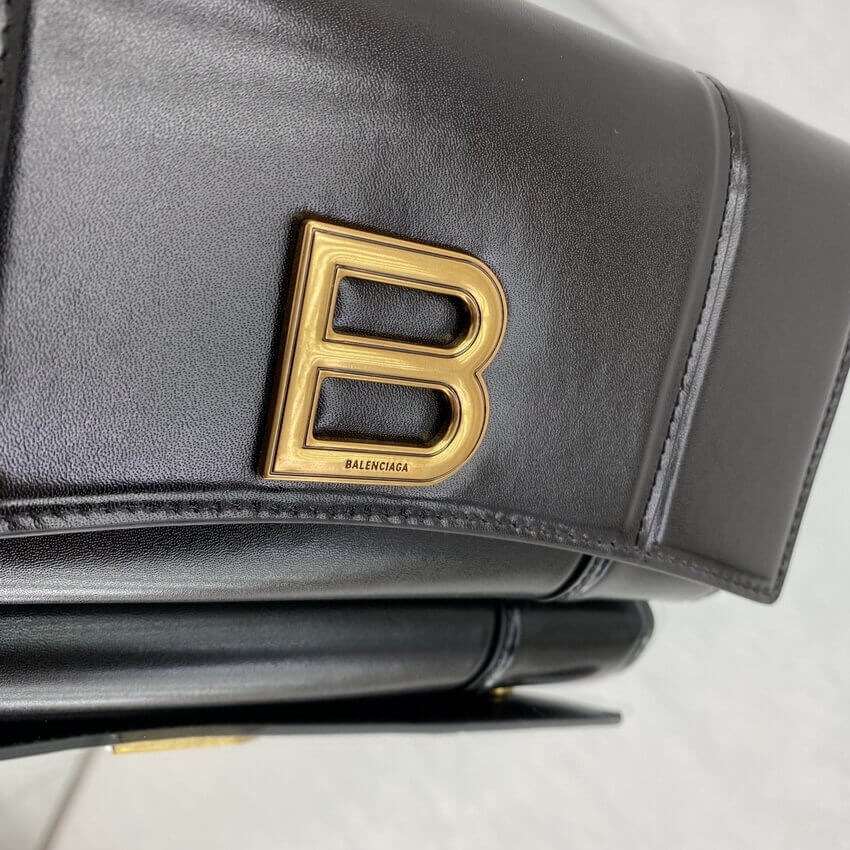 Balenciaga Hourglass Leather Strap Wallet