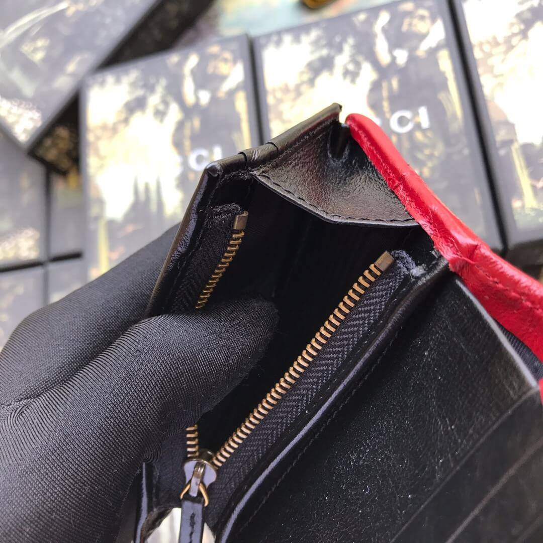 Gucci GG Marmont Card Case Wallet 573811 Beige/Black