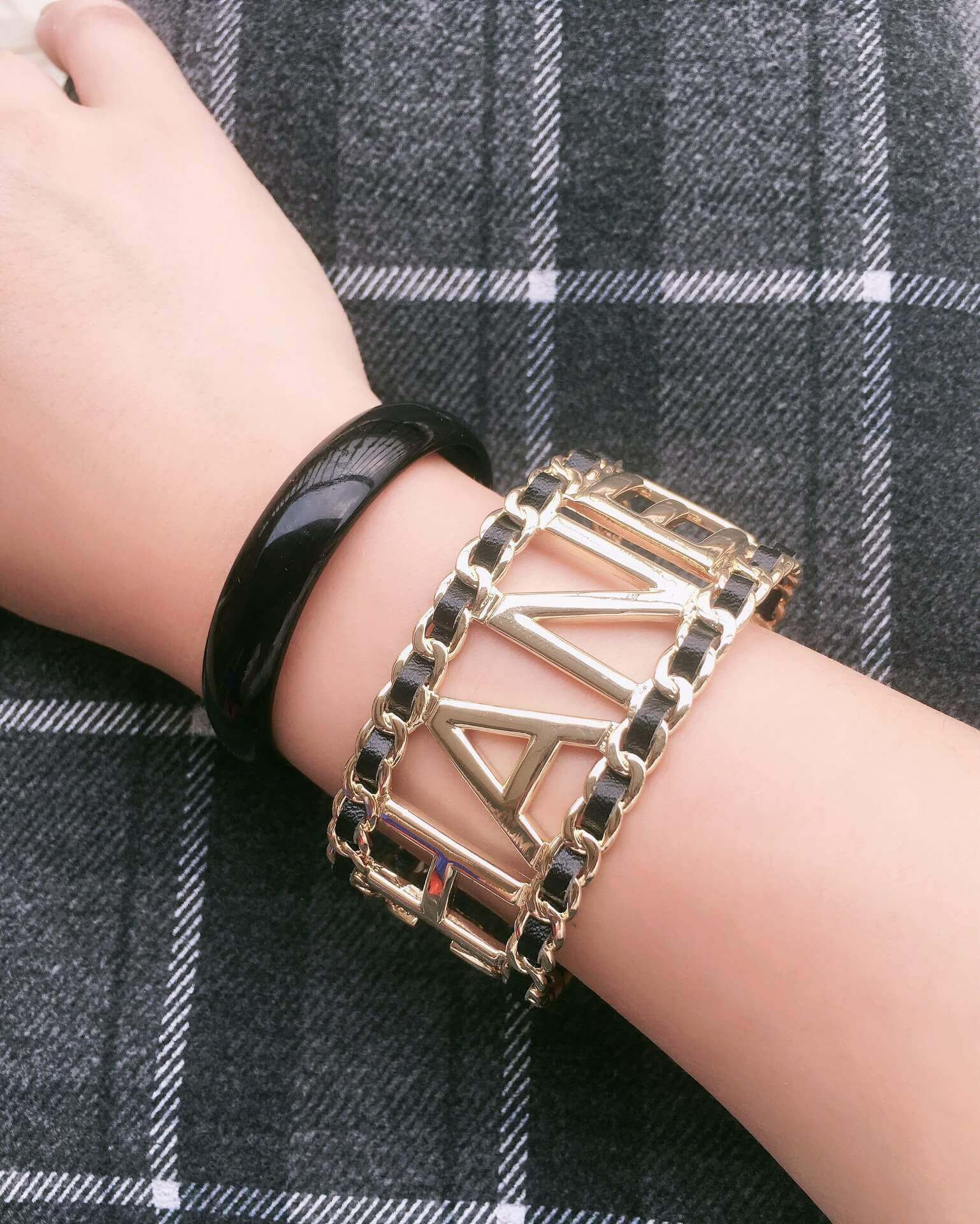 Chanel Lambskin Vintage Allure Cuff Bracelet 460970