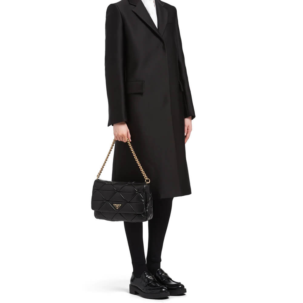 Prada System Lambskin Leather Patchwork Bag 1BD291